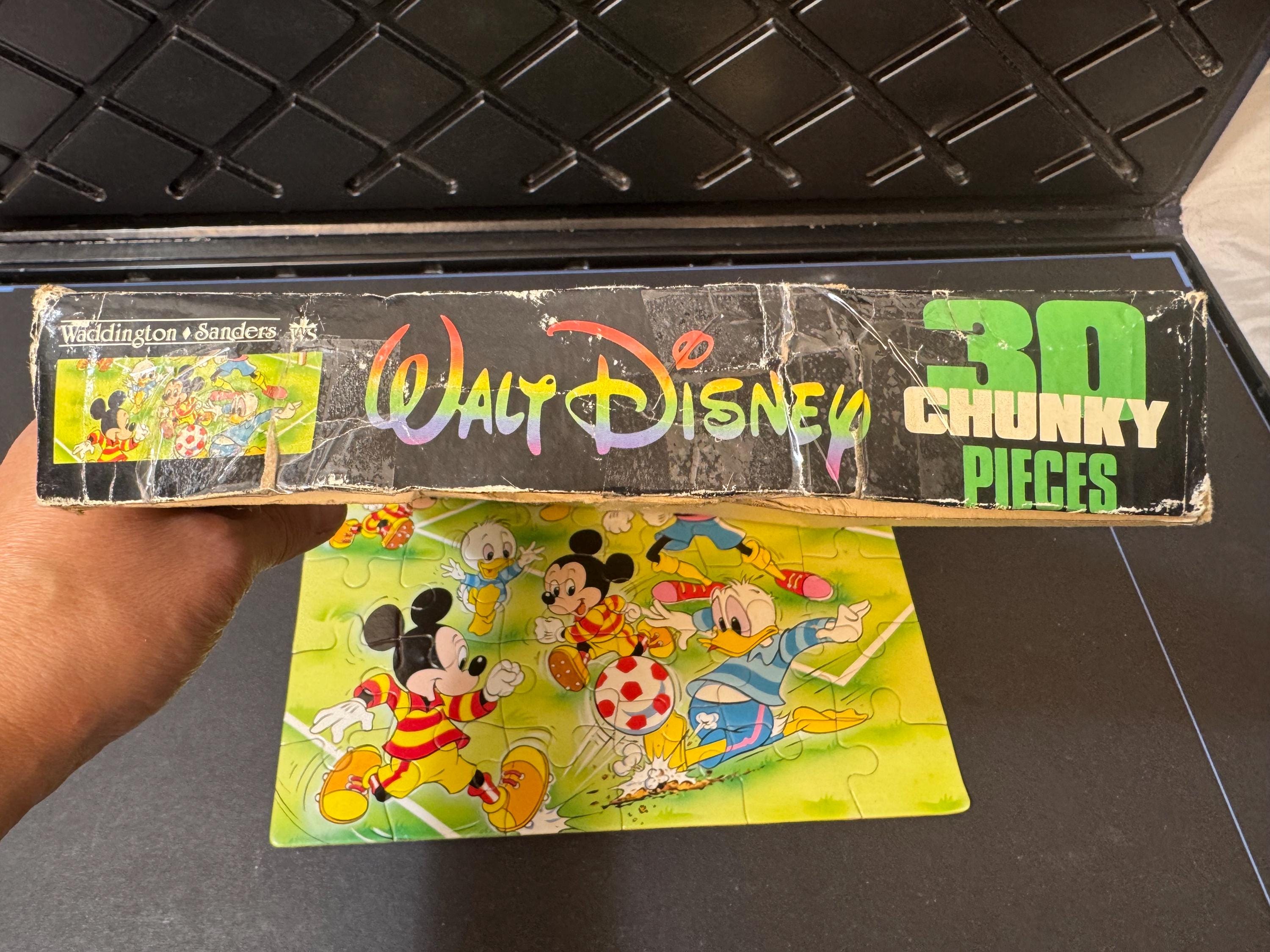 Vintage 1986 Disney Jigsaw Puzzle – Mickey, Donald, Goofy Soccer