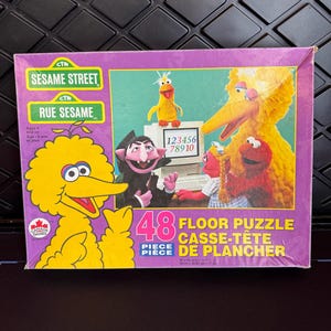 Vintage Sesamstraat-vloerpuzzel: 48-delige CTW-kinderpuzzel
