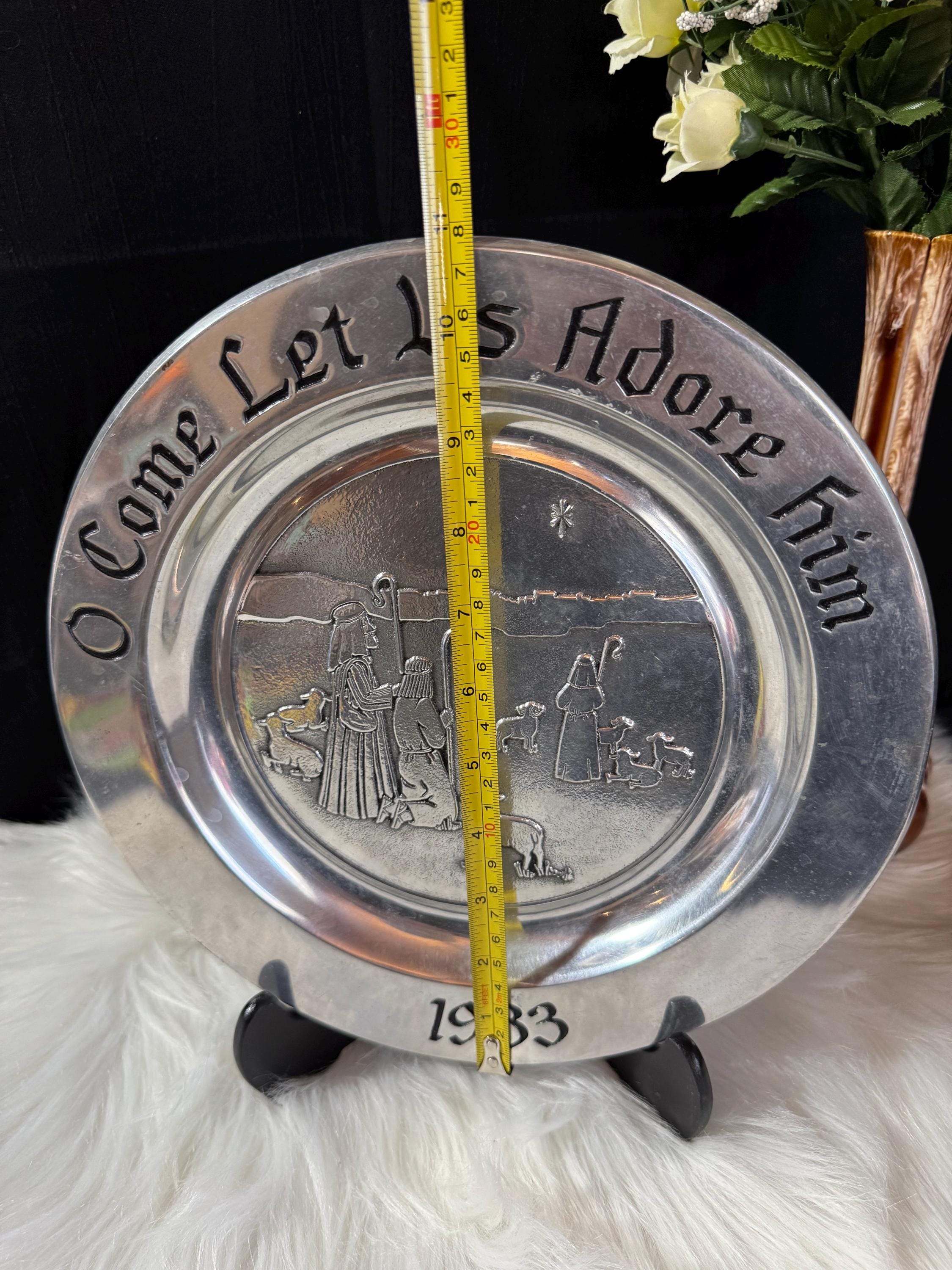 Vintage Wilton Pewter Decorative Plate - Christmas 1983 - Etsy