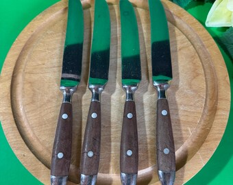 Laguiole Steak Knives Set of 5 | Serrated Stainless Steel, Made in