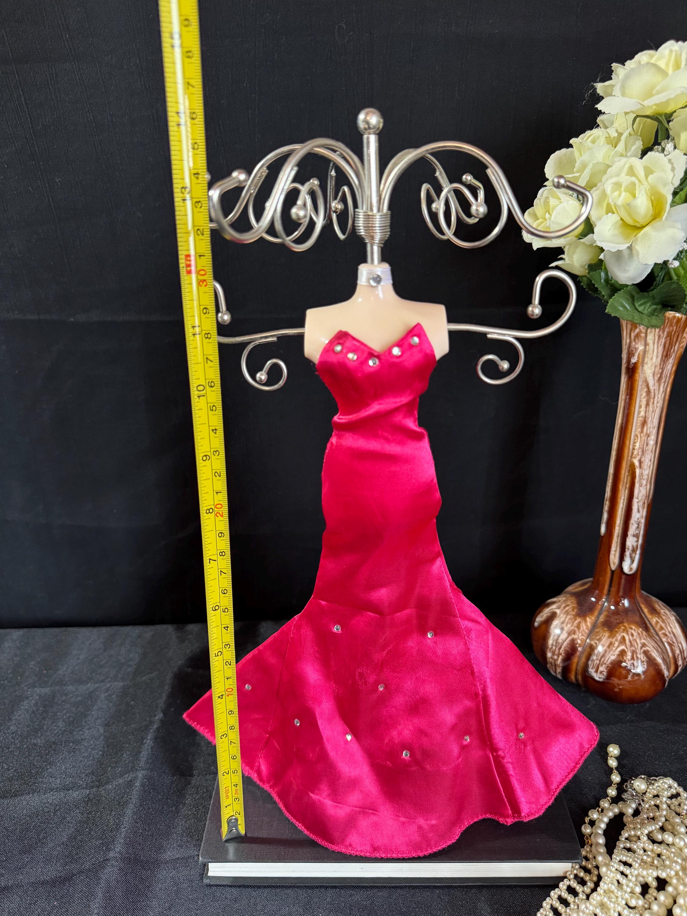 pink dress jewelry holder Pink Dress Mannequin Jewelry Holder