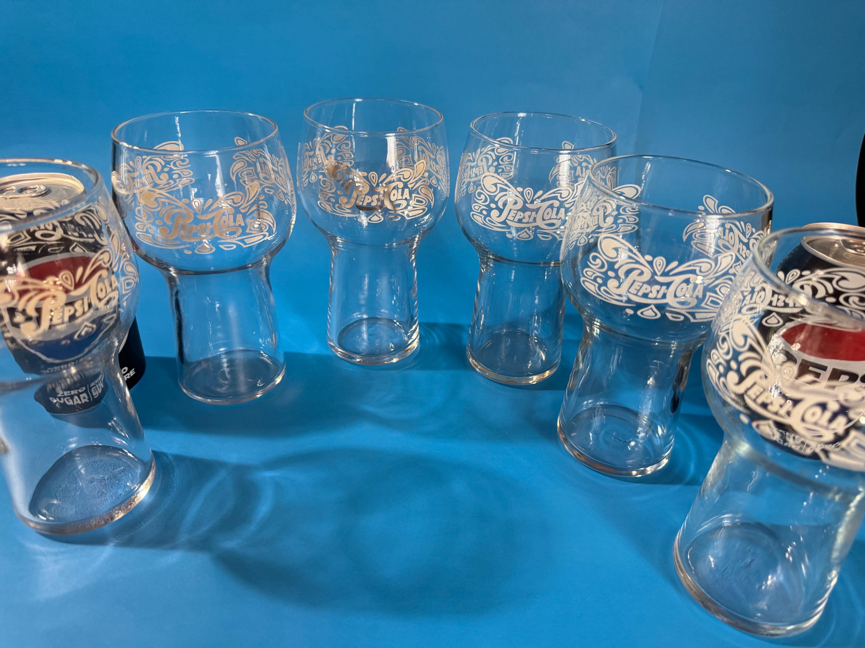 Set of 6 Vintage 1970s Pepsi-cola 16-ounce Glasses - Etsy