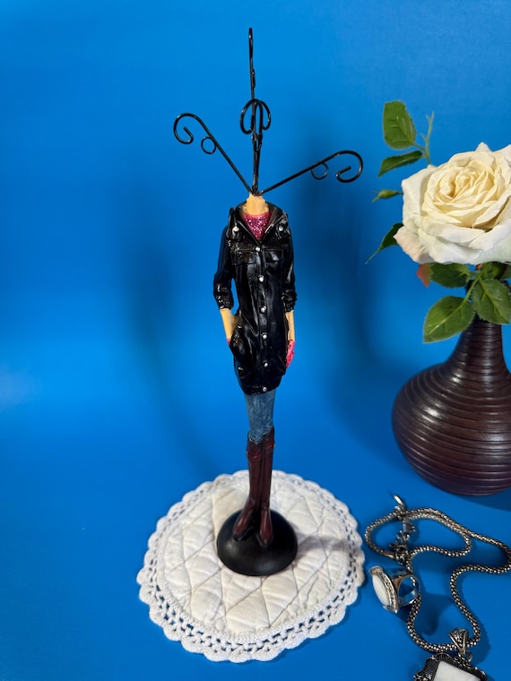 Petit Mannequin En Résine Blanc Pour Présenter Vos Bijoux - Porte-collier Et Pendentif De 14cm