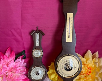 Vintage Weather Stations - Lehar and Classic Wood - Barometer, Thermometer, Hygrometer