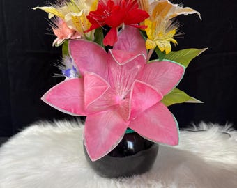 Vintage Fiber Optic Flower Lamp, Bright and Colorful