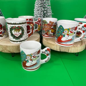 Vintage Christmas Mugs with 3D Handle – Choose Your Design!