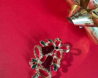 Spilla Natalizia Fiocco Di Neve Con Strass - Accessorio Per Abiti, Sciarpe E Cappotti, Decorazione Elegante Per Feste Di Natale