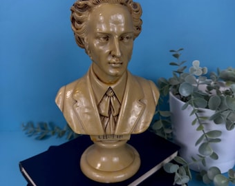 Busto vintage de Frédéric Chopin: decoración clásica para amantes de la música