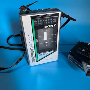 Rare Vintage SONY Walkman WM-F12 1985 fm/am Stereo Cassette Player - Fully Functional Radio & Tape Player