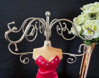 pink dress jewelry holder Amazon.com: Tissting Jewellery Stand Princess Dress Shaped Jewelry Display  Holder Rotatable Jewellery Organiser for Hanging Earrings, Necklaces,  Bracelets(Pink) : Arts, Crafts & Sewing