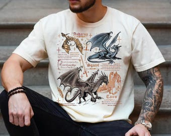 Fourth Wing Dragon Comfort Colors Shirt, Tairn Shirt, Andarna Shirt, Xaden Riorson Tee, Basgiath Shirt, Dragon Rider Shirt, Book Lover Gift