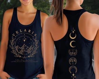 Court of Thorns And Roses Velaris Racerback, Thorns and Roses Court of Dreams Tank Top, Acotar Vneck Shirt, Night Court Acotar Tank Top