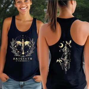 Fourth Wing Dragon Rider 2-Sided Racerback, Riders Quadrant Tank Top, Basgiath Racerback, Fourth Wing Women Vneck, Xaden Riorson Tee A010