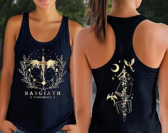 Fourth Wing Dragon Rider 2-Sided Racerback, Riders Quadrant Tank Top, Basgiath Racerback, Fourth Wing Women Vneck, Xaden Riorson Tee A010