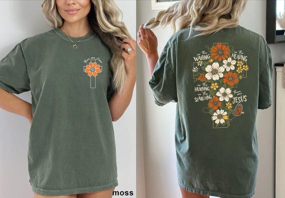 Retro There Was Jesus Shirt, Christian Spring Tee, Floral Women Bible, Jesus  Shirt, In the Waiting