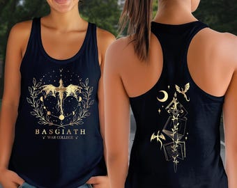 Fourth Wing Dragon Rider 2-Sided Racerback, Riders Quadrant Tank Top, Basgiath Racerback, Fourth Wing Women Vneck, Xaden Riorson Tee A010