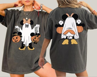 Comfort Colors Disney Minnie Halloween Shirt, Minnie Ghost Shirt, Retro  Minnie Spooky Shirt, Minnie Halloween Back and front Shirt,  A016