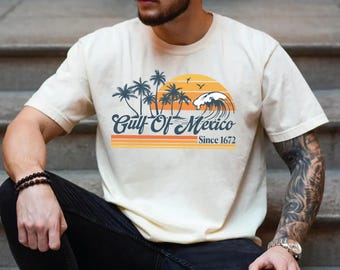 Comfort Colors Gulf of Mexico Est 1550 Shirt, Mexico Beach Shirt, Stay Salty and Resist Shirt, Retro Gulf of Mexico Tee,Political Shirt A018