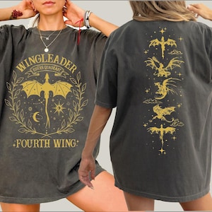 Wingleader Fourth Wing  2-Sided Comfort Colors Shirt, Riders Quadrant Shirt, Basgiath Shirt, Fourth Wing Adult Kids Shirt, Xaden Riorson