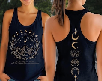 Court of Thorns And Roses Velaris Racerback, Thorns and Roses Court of Dreams Tank Top, Acotar Vneck Shirt, Night Court Acotar Tank Top