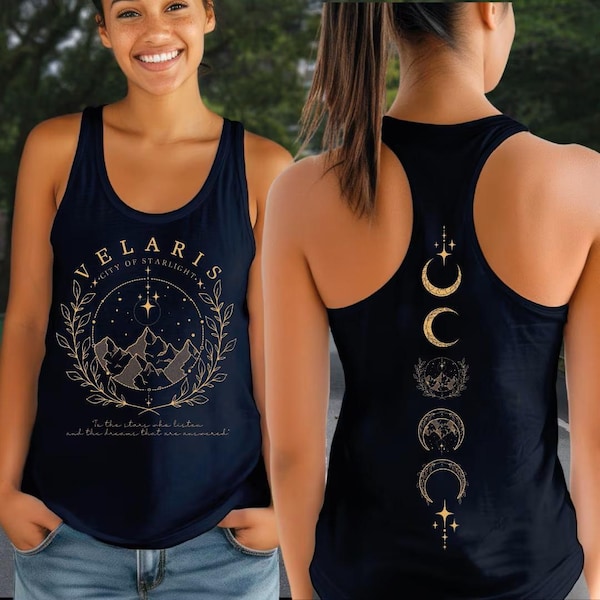 Court of Thorns And Roses Velaris Racerback, Thorns and Roses Court of Dreams Tank Top, Acotar Vneck Shirt, Night Court Acotar Tank Top