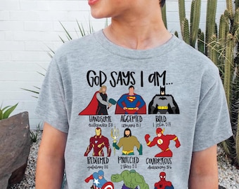 God Says I Am Superheros Shirt, Faithful Kids Shirt, Bible Verse Toddler Shirt, Religious Boy Shirt, Christian Kids Shirt, Religious Shirt