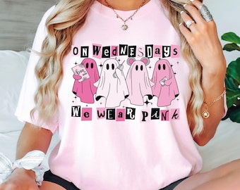 Breast Cancer Support Squad Comfort Colors Shirt, Breast Cancer Shirt, In October We Wear Pink Ghosts Shirt, Breast Cancer Awareness Gift,