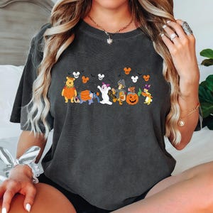 Comfort Colors Winnie The Pooh Halloween Shirt, Winnie The Pooh Pumpkin Shirt, Spooky Season Disney Friends Shirt, Retro Winnie The Pooh Tee