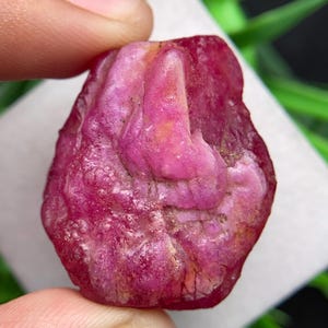 Glass Filled Ruby Rough Gemstone, 31.9x27.6x14.6 MM 154 Cts Rare Stone For Making Crafts