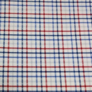 Americana Plaid Seersucker  cotton fabric