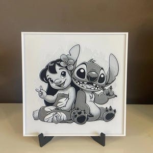 Dipinto ispirato al mondo del cartone animato Lilo e Stitch