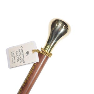 Personalised engraved cane Gold Finish Knob Walking Stick – Handmade Brass Handle Cane – Gift for Men – Vintage Wooden Walking Cane –