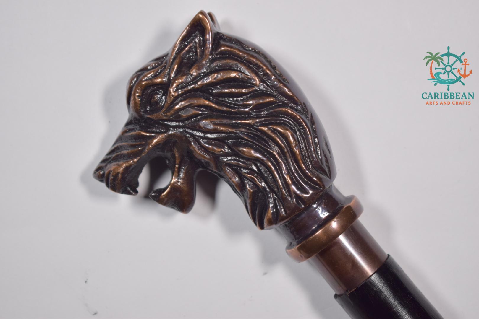 Wolf Handle Wolf Head Cane Handle