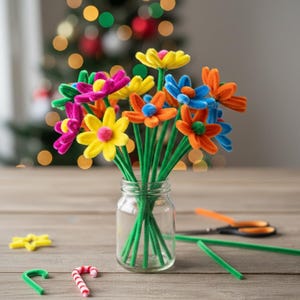 100 chenille stems, Pipe cleaners, Stems Wired Sticks For Making Toy Bears Bunnies, Bright color,DIY craft sticks, DIY decorations floral