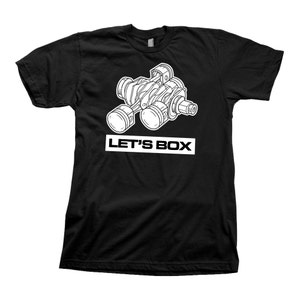 Das ursprüngliche Let's Box T-Shirt, eine Hommage an den Boxer-Motor, Subie Geschenk