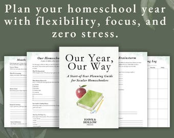 Seculiere thuisschoolplanner, gids voor het begin van het jaar (afdrukbaar pdf-bestand)