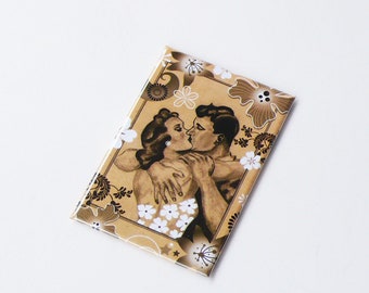 Magnet Mogador Kiss dessin vintage couple bisou