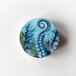 Boite Clic-Clac métal Illustrée Tentacule boite à bonbons pilules cendrier de poche