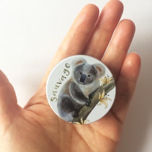 Petite boite ronde Koala boite à bonbons cendrier de poche