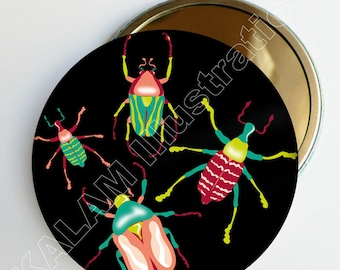 Piccolo specchio tascabile Scarabs teen girl regalo regalo accessorio