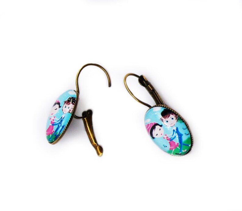 Boucles d'oreilles dormeuses danseurs image 2