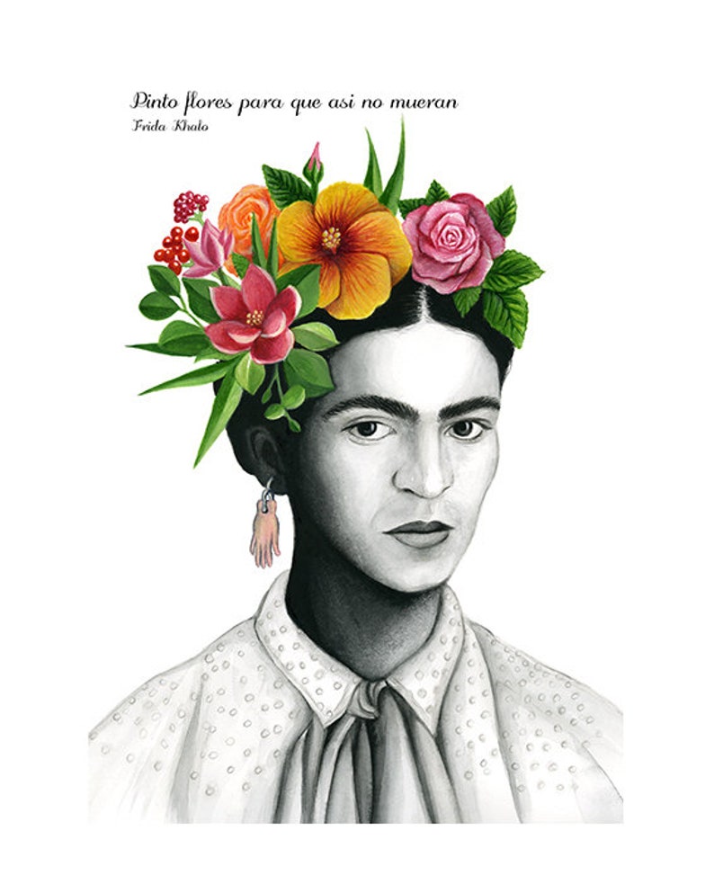 Printing from my original watercolour Frida Flowers