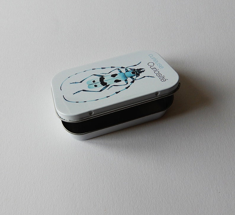 Petite boite métal illustrée Rosalie Alipine boite à bonbons savon cendrier de poche image 9
