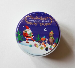Boîte Métal Ronde Noël - Lot De 2, Hauteur 5 Cm - Pour Bonbons, Biscuits, Cadeaux - Décoration De Fête Rétro