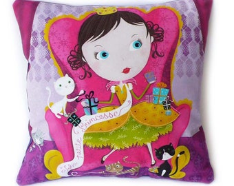 Coussin deco Princesse déco chambre de fille