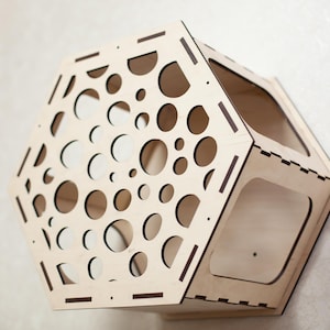 Cat Hexagon Shelves, Cat Wall Furniture, Cat Wall Shelves, Modern Cat House Wall, Honeycomb Cat Bed, Wooden Cat Climb Shelf