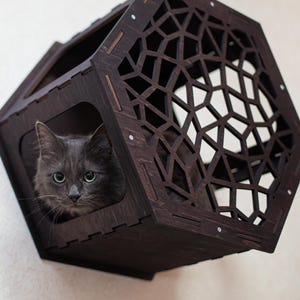 Hexagon Cat Shelves, Cat Wall Shelves, Cat Wall Furniture, Cat House Wall, Cat Climb Wall, Wooden Cat Wall Shelf, Modern Cat Decor