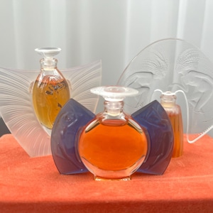 Vintage Lalique Miniature Perfume Bottle Set, 