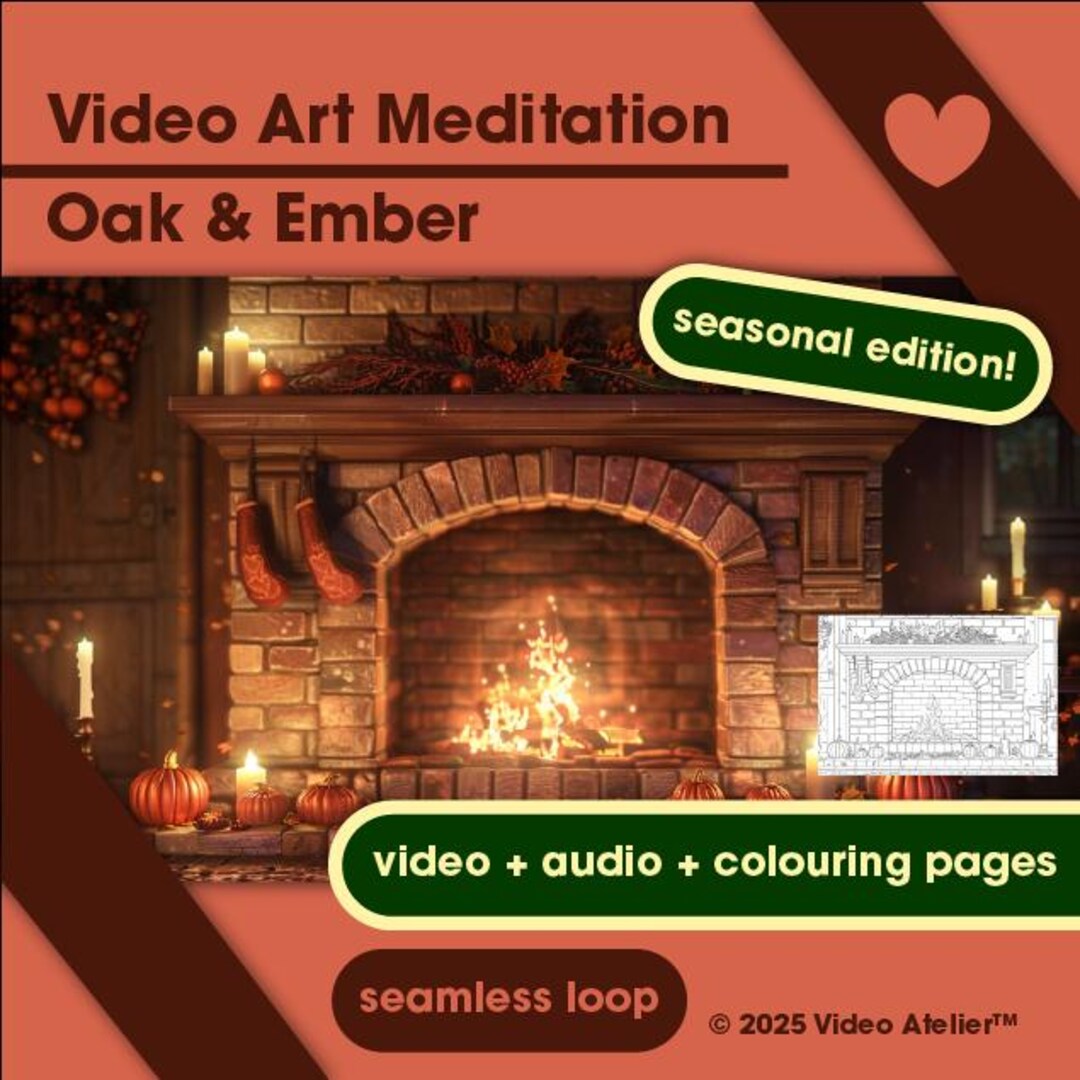 Ember Loop 4K Fireplace Video Loop: Oak & Ember Meditation, Relaxation (digital ...