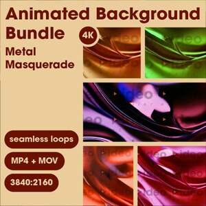Animerad zoombakgrundspaket: Sömlösa virtuella videoslingor (MP4 och MOV digital nedladdning)